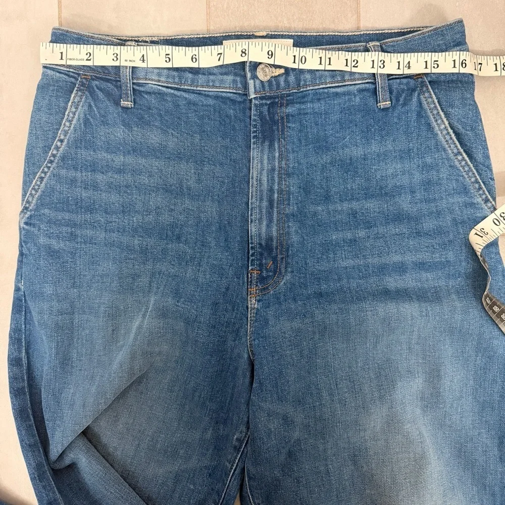 MOTHER Superior High Waisted Spinner Prep Skimp Flash Back Blue Size 33 - Picture 11 of 13